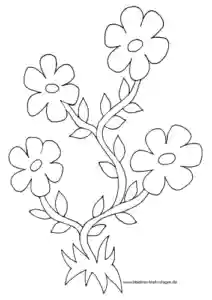 Ausmalbild Bunte Blumen