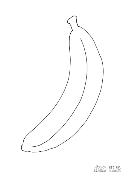 Ausmalbild Banane