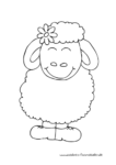 Ausmalbild Fröhliches Schaf