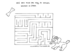 Ausmalbild Kinderrätsel Labyrinth