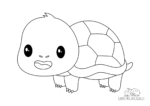 Ausmalbild Baby Schildkröte