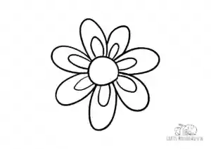 Ausmalbild Blume - Blüte