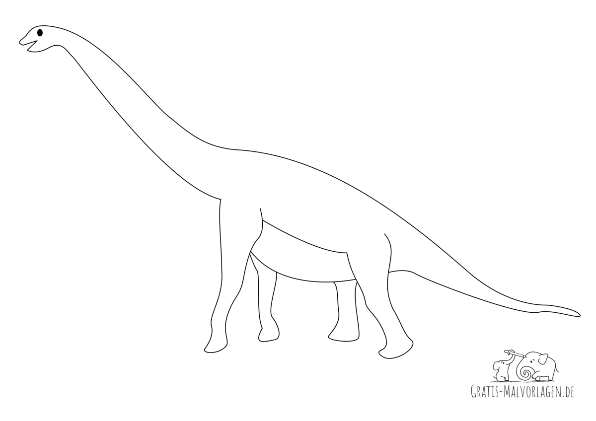 Ausmalbild Brachiosaurus - Armechse