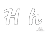 Ausmalbild Buchstabe großes und kleines H
