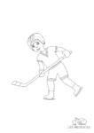 Ausmalbild Eishockeyspieler