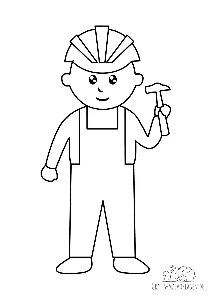 Ausmalbild Handwerker
