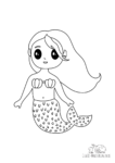 Ausmalbild Junge Meerjungfrau