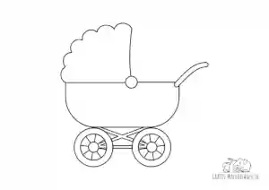 Ausmalbild Kinderwagen