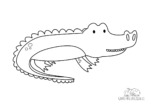Ausmalbild Krokodil mit vielen Zähnen