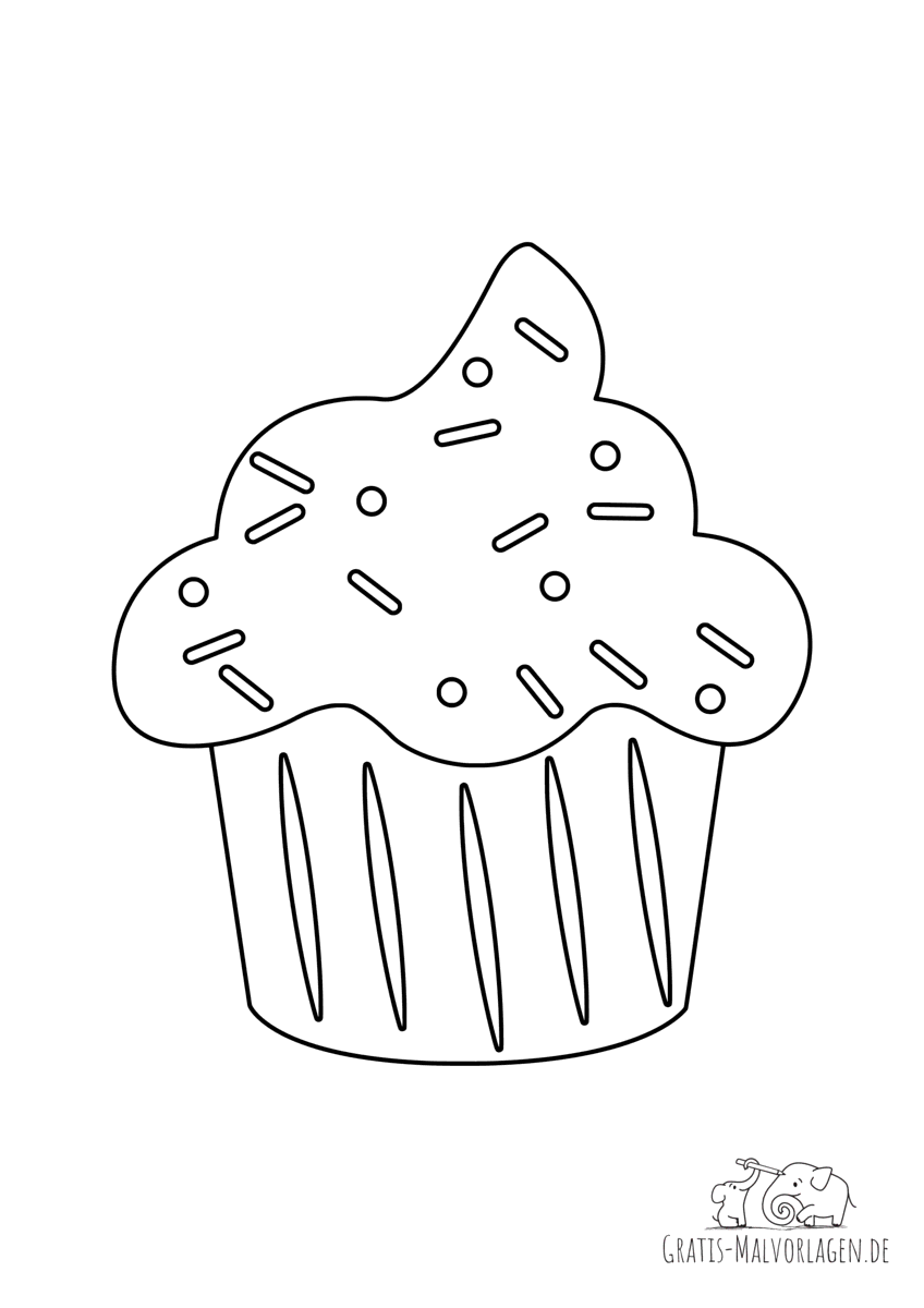 Ausmalbild Muffin
