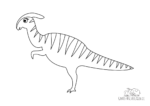 Ausmalbild Parasaurolophus