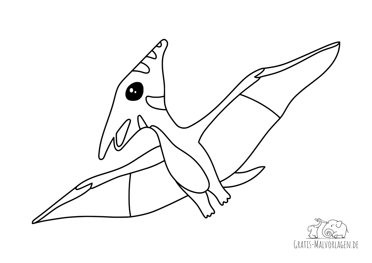 Ausmalbild Pterodactyl
