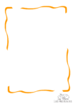 Ausmalbild Rahmen Bänder orange