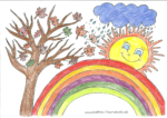 Ausmalbild Regenbogen - Eva 10 Jahre