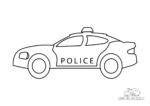 Ausmalbild Schickes Polizeiauto