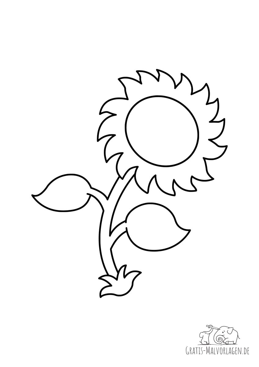 Ausmalbild Sonnenblume