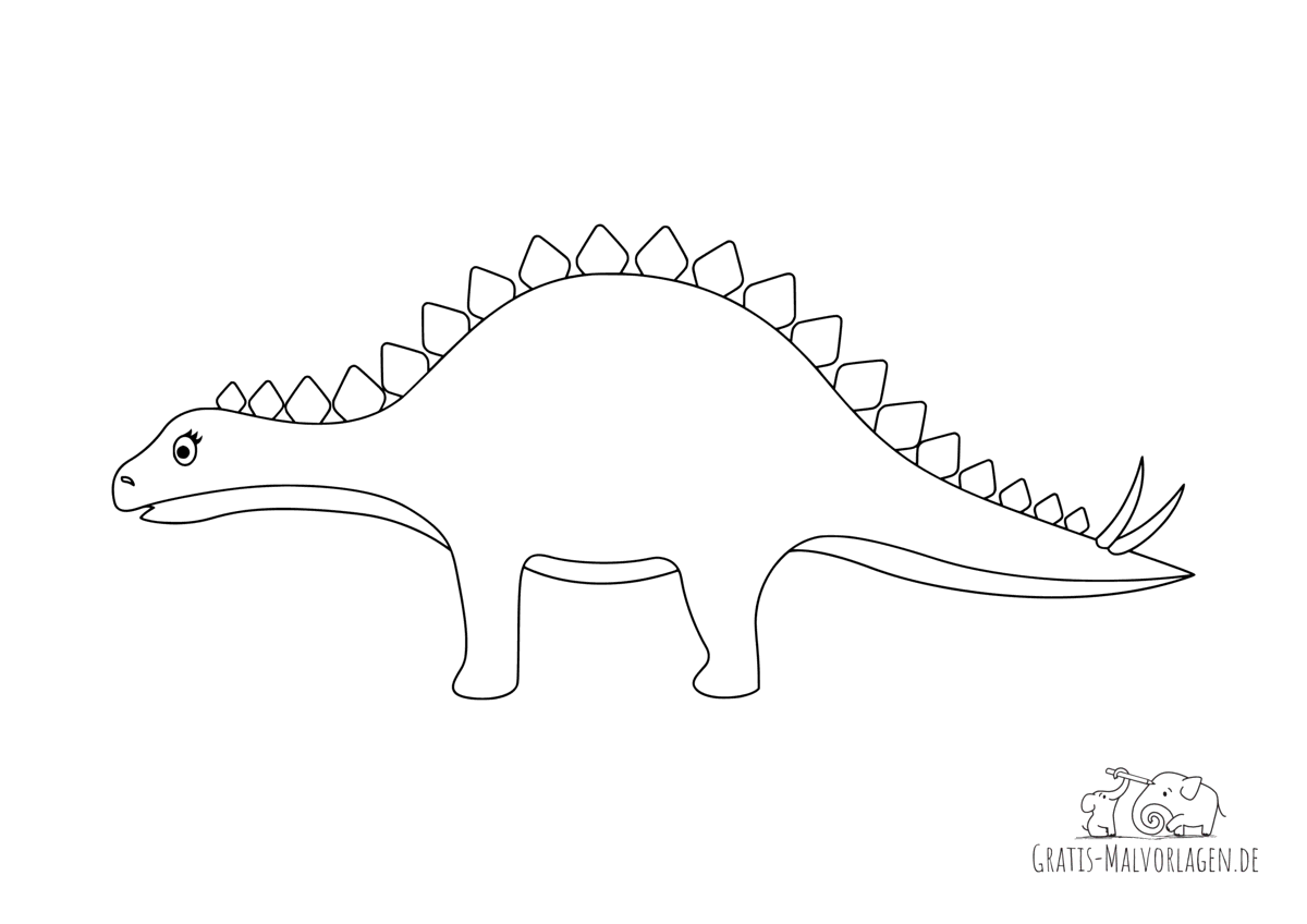 Ausmalbild Stegosaurus
