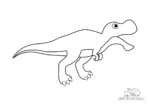 Ausmalbild T-Rex Dinosaurier