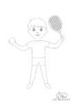 Ausmalbild Tennisspieler